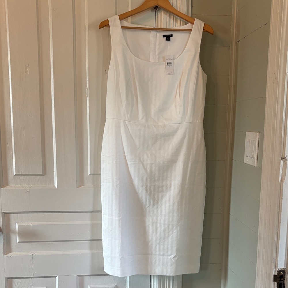 Ann Taylor Classic White Midi Dress